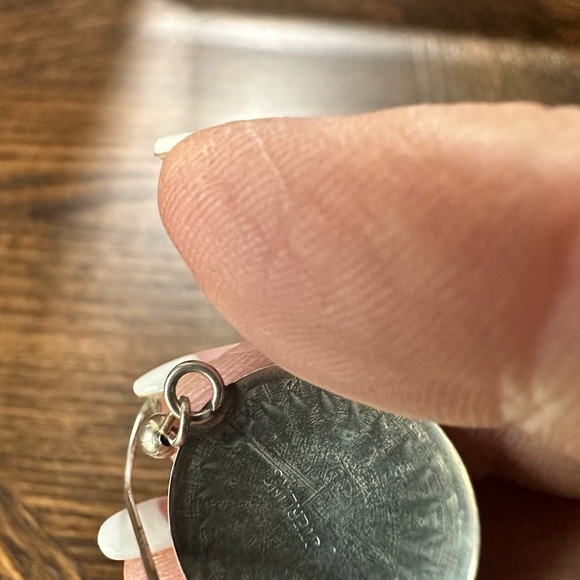 Lovely Vintage Southwestern Sterling Silver Earrings - Picture 3 of 3